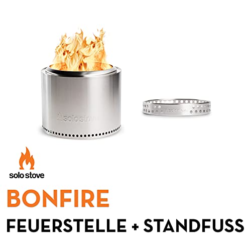 Solo Stove Feuerschale „Bonfire“ 1.0 - Outdoor-Kamin aus Edelstahl, mit Standfuß, raucharm - Tragbare Feuerstelle für Terrasse, Garten - Feuertonne, Holzofen, Feuerkorb - ⌀ 49,5 cm, Höhe 44,5 cm – Bild 2