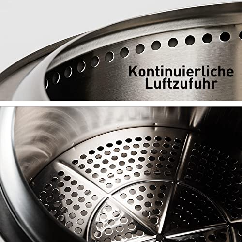 Solo Stove Feuerschale „Bonfire“ 1.0 - Outdoor-Kamin aus Edelstahl, mit Standfuß, raucharm - Tragbare Feuerstelle für Terrasse, Garten - Feuertonne, Holzofen, Feuerkorb - ⌀ 49,5 cm, Höhe 44,5 cm – Bild 3