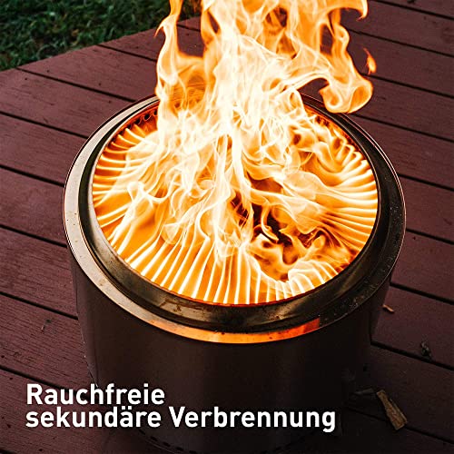 Solo Stove Feuerschale „Bonfire“ 1.0 - Outdoor-Kamin aus Edelstahl, mit Standfuß, raucharm - Tragbare Feuerstelle für Terrasse, Garten - Feuertonne, Holzofen, Feuerkorb - ⌀ 49,5 cm, Höhe 44,5 cm – Bild 4