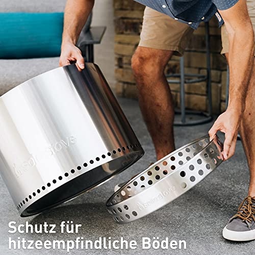 Solo Stove Feuerschale „Bonfire“ 1.0 - Outdoor-Kamin aus Edelstahl, mit Standfuß, raucharm - Tragbare Feuerstelle für Terrasse, Garten - Feuertonne, Holzofen, Feuerkorb - ⌀ 49,5 cm, Höhe 44,5 cm – Bild 5
