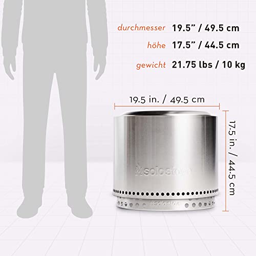 Solo Stove Feuerschale „Bonfire“ 1.0 - Outdoor-Kamin aus Edelstahl, mit Standfuß, raucharm - Tragbare Feuerstelle für Terrasse, Garten - Feuertonne, Holzofen, Feuerkorb - ⌀ 49,5 cm, Höhe 44,5 cm – Bild 6