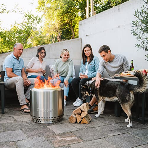 Solo Stove Feuerschale „Bonfire“ 1.0 - Outdoor-Kamin aus Edelstahl, mit Standfuß, raucharm - Tragbare Feuerstelle für Terrasse, Garten - Feuertonne, Holzofen, Feuerkorb - ⌀ 49,5 cm, Höhe 44,5 cm – Bild 8