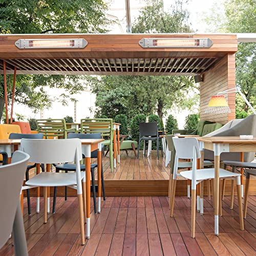 VASNER Teras 25 Basix – Elektrischer Terrassenstrahler mit 1 Heizstufe, 2500 Watt, Infrarot Heizstrahler für Outdoor, Infrarotstrahler Gastro/Terrasse, extern steuerbar (Weiß) – Bild 2