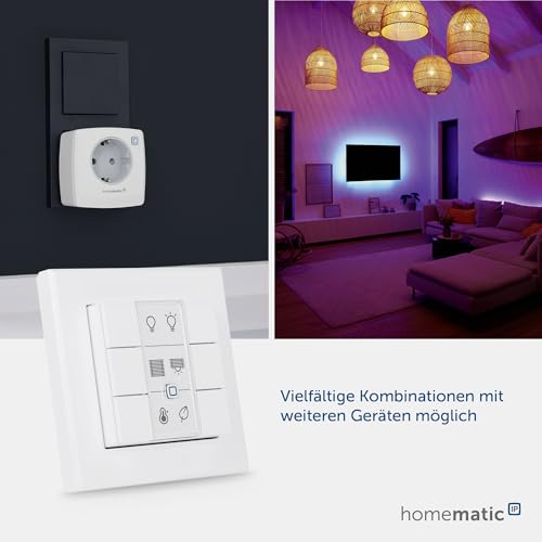 Homematic IP Smart Home Wandtaster – 6-fach, Wandschalter, sechs Tasten, Zubehör für Ihr Homematic IP Smart Home, universell einsetzbar, schaltet Aktoren und Thermostate, kabellos, 142308A0 – Bild 5