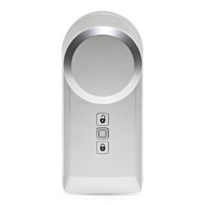 Homematic IP Smart Home Türschlossantrieb, silber, elektronisches Türschloss, Smart Lock nachrüstbar ohne Umbau, Türöffner steuerbar per App, Alexa & Google Assistant, 160556A0