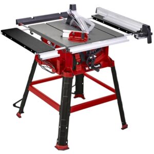 Einhell Tischkreissäge TC-TS 2225 U (2200 W, 80 mm Schnitthöhe, Ø 254 mm Sägeblatt, Tischverbreiterung, Winkelanschlag, Parallelanschlag, Schiebestock, Untergestell)