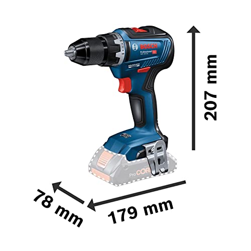 Bosch Professional 18V System Akku Bohrschrauber GSR 18V-55 (max. Drehmoment 55 Nm, 1.800 min⁻¹, inkl. 2x Akku ProCORE18V 4.0Ah, Schnellladegerät GAL 18V-40, L-BOXX-Einlage, L-BOXX) – Bild 2