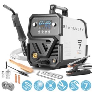 Alternative view of STAHLWERK Schweißgerät MIG MAG 200 ST - Digital, kompakt & leistungsstark, Inverter mit 200 A, Schutzgas-, FLUX- und MMA/ARC-Schweißen, Spot-Funktion, synergischer Drahtvorschub