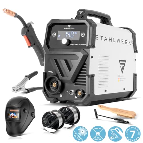 STAHLWERK Schweißgerät FLUX 140 ST Digital mit 140 A Vollausstattung, synergischem Drahtvorschub, Lift-TIG und ARC/MMA Funktion zum Schweißen ohne Schutzgas – Bild 2