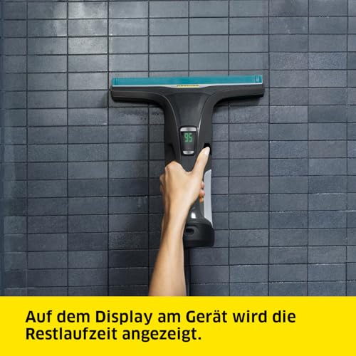 Kärcher Fenstersauger WV 6 Plus Multi Black Edition, extra lange Akkulaufzeit von 100 min, Sprühflasche mit Mikrofaserbezug, 3 farbige Ersatz-Abziehlippen, 20 ml Fensterreiniger-Konzentrat – Bild 6