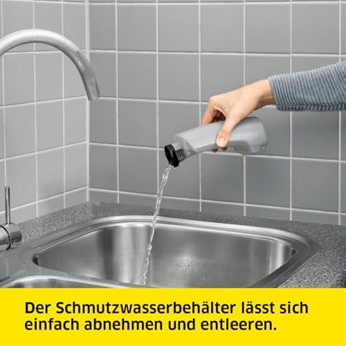 Kärcher Fenstersauger WV 6 Plus Multi Black Edition, extra lange Akkulaufzeit von 100 min, Sprühflasche mit Mikrofaserbezug, 3 farbige Ersatz-Abziehlippen, 20 ml Fensterreiniger-Konzentrat – Bild 7