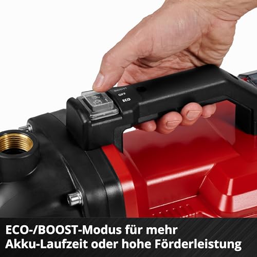 Einhell Akku-Gartenpumpe AQUINNA 36/30 Set Power X-Change (36 V, 3000 L/h Fördermenge, max. 26 m Förderhöhe, ECO-Schalter, inkl. 4 m Saugschlauch, ohne Akkus) – Bild 7