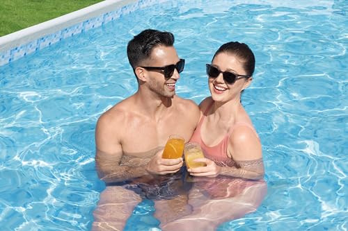 Bestway Power Steel Frame Pool Komplett-Set mit Filterpumpe 488 x 305 x 107 cm, grau, oval – Bild 10
