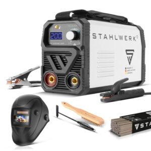 STAHLWERK Schweißgerät Vollausstattung ARC 200 MD – kompakt, leicht, tragbar, DC MMA, E-Hand, 200 A, IGBT-Single-Board, Hotstart, Anti-Stick & optionaler Lift-TIG-Funktion