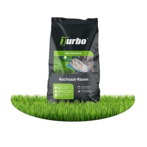 Rasensamen Nachsaat 250m², Rasensamen schnellkeimend, Grassamen, Rasen Nachsaat, Ideal gegen Lücken, Frühjahr und Herbst, Turbo Rasensamen Nachsaat, RSM Qualität, Turbogrün