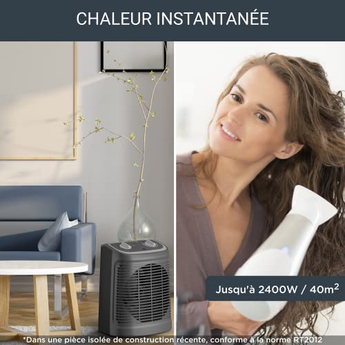 Rowenta SO2330 Instant Comfort | Heizlüfter | Frostschutzautomatik | Silence-Stufe | Compact | 2400 W | schwarz – Bild 5