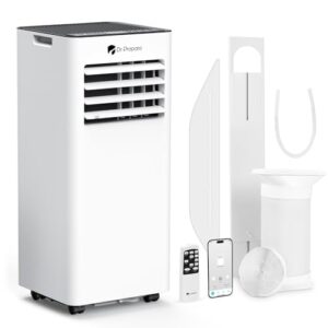 DR.PREPARE Mobiles Klimagerät 7000 BTU mit APP, 4 in 1 Mobile Klimaanlage Tragbare Kühlung, Luftentfeuchter, Ventilator & Schlafmodus mit Fernbedienung, kühlt bis zu 20 m², 1-24H Timer