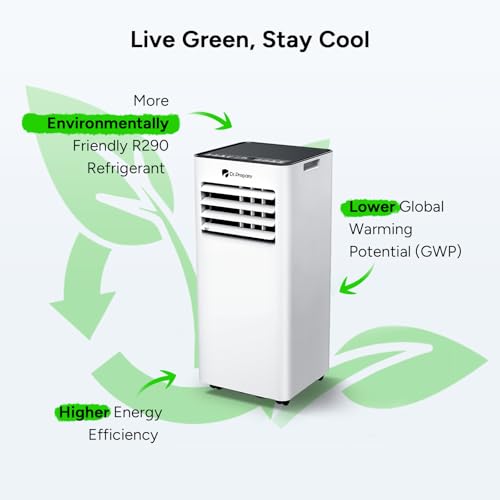 DR.PREPARE Mobiles Klimagerät 7000 BTU mit APP, 4 in 1 Mobile Klimaanlage Tragbare Kühlung, Luftentfeuchter, Ventilator & Schlafmodus mit Fernbedienung, kühlt bis zu 20 m², 1-24H Timer – Bild 8