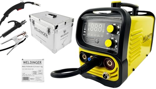 WELDINGER ME 1300 GASFLUX Fülldrahtschweißgerät im Koffer Elektroden 1kg Fülldraht Stromdüsen Fülldraht-Gasdüse