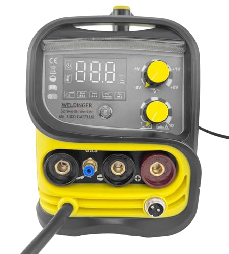 WELDINGER ME 1300 GASFLUX Fülldrahtschweißgerät im Koffer Elektroden 1kg Fülldraht Stromdüsen Fülldraht-Gasdüse – Bild 3