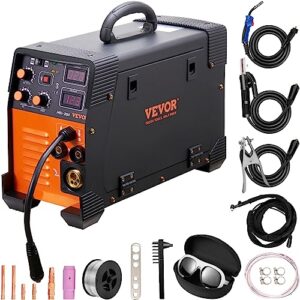 VEVOR MIG/MMA/TIG 3 in 1 Schweißgerät 50–250A Fülldrahtschweißen(0,8 mm & 1 mm) IGBT-Technologie 2,2–12m/min Drahtgeschwindigkeit 5,6 kVA Nenneingangsleistung IP21S Schutzart