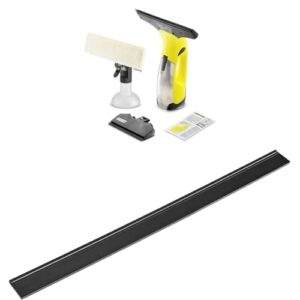 Kärcher Akku Fenstersauger WV 2 Plus N & Abziehlippen 280 mm für Akku-Fenstersauger, streifenfreie Reinigung ohne heruntertropfendes Wasser, geeignet für alle glatten Oberflächen