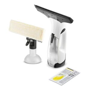 Kärcher Fenstersauger WV 2 Plus, Akku-Laufzeit 35 min, LED-Anzeige für Batteriestatus, Saugdüse: 280 mm, Sprühflasche mit Mikrofasertuch, 20 ml Fensterreiniger Konzentrat