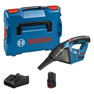 Bosch Professional 12V System Akku Staubsauger GAS 12 V (Behältervolumen: 0,35 l, inkl. 2x 3.0Ah Akku Ladegerät, L-BOXX)