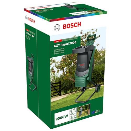 Bosch AXT Rapid 2000 Häcksler (zum leistungsstarken Häckseln von Gartenabfällen; kraftvoller 2000-W-Motor) – Bild 6