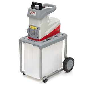 IKRA Elektro Gartenhäcksler ILWH 3000, leise robust wartungsarm, starke 3.000W, Aststärke bis 45mm, Blauer Engel