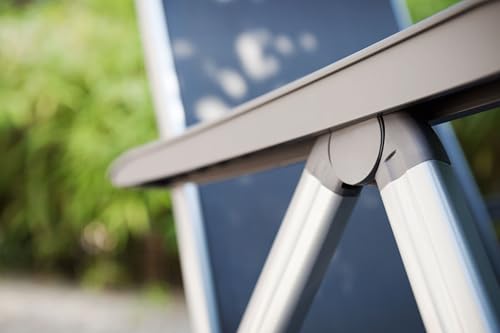 Kettler Basic Plus Advantage Gartenstuhl-Hochlehner verstellbar - einfach zusammenklappbar - praktischer Klappstuhl - Aluminium & robuster Kunststoff - wetterfeste Gartenmöbel – silber/anthrazit – Bild 5