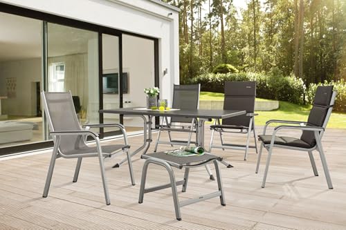 Kettler Basic Plus Advantage Gartenstuhl-Hochlehner verstellbar - einfach zusammenklappbar - praktischer Klappstuhl - Aluminium & robuster Kunststoff - wetterfeste Gartenmöbel – silber/anthrazit – Bild 6