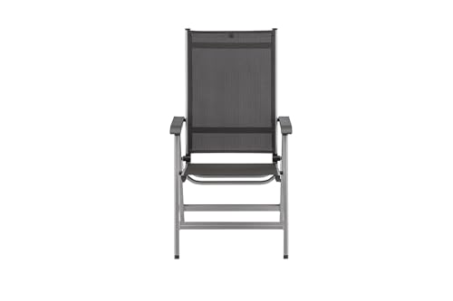 Kettler Basic Plus Advantage Gartenstuhl-Hochlehner verstellbar - einfach zusammenklappbar - praktischer Klappstuhl - Aluminium & robuster Kunststoff - wetterfeste Gartenmöbel – silber/anthrazit – Bild 9