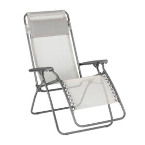 Lafuma Mobilier -Relaxsessel Zero Gravity RT 2 -Klappbarer Liegestuhl für Terrasse, Garten -Strapazierfähiges Batyline®-Gewebe -Mehrpositionenliege, Komfortabel, Roggenbeige