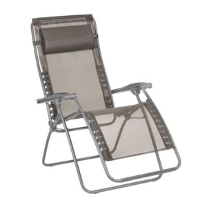 LAFUMA MOBILIER - Relaxsessel Zero Gravity RSXA CLIP - Klappbarer Liegestuhl für Terrasse und Garten - Strapazierfähiges Batyline-Gewebe - Mehrpositionenliege, Komfortabel, Frankreich - Braun Graphit