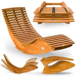 Casaria® Sonnenliege Klappbar Wetterfest Holz 160kg Belastbarkeit Pflegeleicht FSC®-Zertifiziert Akazie Garten Balkon Sauna Liege Holzliege Relaxliege 195x60cm