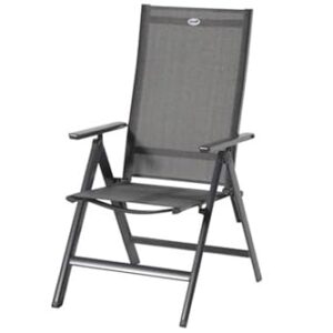 Hartman Aruba stilvoller Multipositionssessel in Xerix und Anthrazit, solides Aluminiumgestell, Sitzfläche aus hochwertigem Textilen, 73 x 62,5 x 112,5 cm, Rückenlehne 7-Fach verstellbar, wetterfest