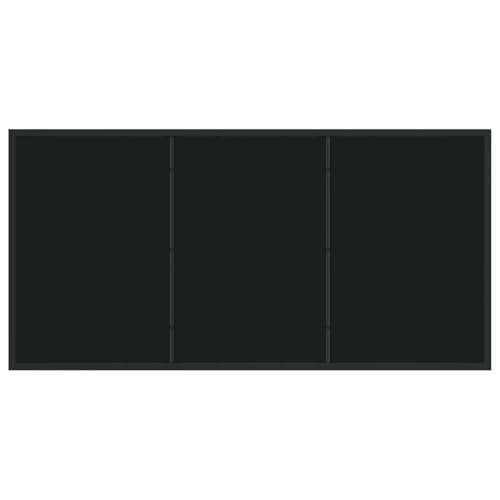 vidaXL Rechteckiger Terrassentisch Metall für draußen Platz für 6 Wetterfest modernes Design Schwarze Oberfläche | Abmessungen: 140 x 70 x 73 cm Ideal für Zusammenkünfte – Bild 8