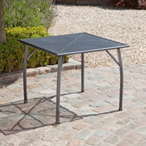 Alternative view of greemotion Gartentisch Toulouse eckig, quadratischer Tisch aus kunststoffummanteltem Stahl, Esstisch mit Niveauregulierung, eisengrau, ca. 90 x 90 x 74 cm