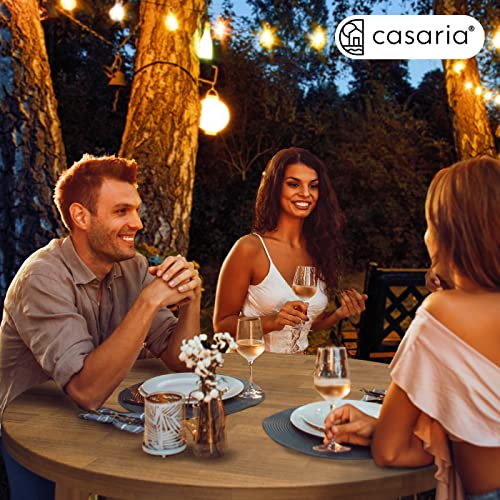 Casaria® Stehtisch Holz Klappbar 110cm Hoch 80 cm Rund Akazie Rustikal Indoor Outdoor Bistrotisch Biertisch Gartentisch Klapptisch Partytisch Bartisch – Bild 2