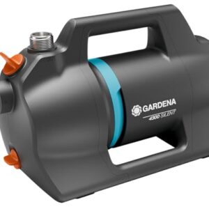 Gardena Gartenpumpe 4300 Silent: Sehr leise Bewässerungspumpe mit innovativem Gehäuse, Fördermenge 4300 l/h, 650 W Motor, doppeltes Dichtungssystem, stromsparend und wasserfest (9056-20)