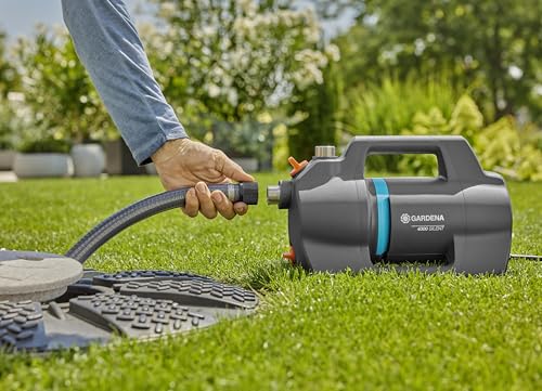 Gardena Gartenpumpe 4300 Silent: Sehr leise Bewässerungspumpe mit innovativem Gehäuse, Fördermenge 4300 l/h, 650 W Motor, doppeltes Dichtungssystem, stromsparend und wasserfest (9056-20) – Bild 7