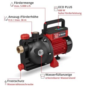 Alternative view of Einhell Gartenpumpe GC-GP 6050 ECO PLUS (max. 5000 L/h Fördermenge, max. 40 m Förderhöhe, ECO PLUS Technologie, Wasserablassschraube, inkl. Universaladapter 33,3 mm)