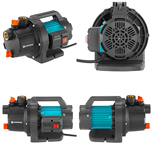 Gardena Gartenpumpe 3700/4 P Basic: Bewässerungspumpe mit 3700 l/h Fördermenge, Leistung 800 W, langlebig dank Edelstahlwelle, Kunststoffgehäuse, Regneranschluss möglich (9015-47) – Bild 2