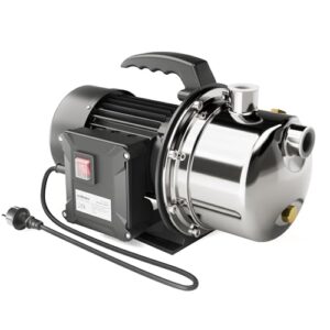 Wiltec Hauswasserwerk JET110S 1100W 4600L/h tragbare Gartenpumpe Edelstahl Hauswasserautomat Garten Wasserpumpe elektrische Pumpe