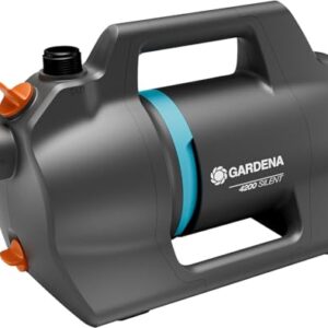 Gardena Gartenpumpe 4200 Silent: Sehr leise, innovative Bewässerungspumpe, Fördermenge 4200 l/h, 600 W Motor, 3,9 bar, wasserfest, stromsparend (9054-20)