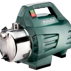 Metabo Gartenpumpe P 4500 Inox (600965000) Karton, Nennaufnahmeleistung: 1300 W, Max. Fördermenge: 4500 l/h, Max. Förderhöhe: 48 m