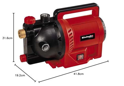Einhell Gartenpumpe GC-GP 1045 (1.050 W, max. 4500 L/h, max. Förderhöhe 48 m, Wasserfüllanzeige, Wassereinfüllöffnung /-ablassschraube, Frostschutz, Thermoschutz) – Bild 10