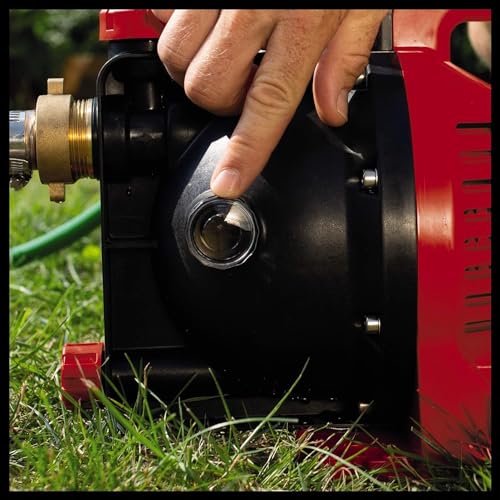 Einhell Gartenpumpe GC-GP 1045 (1.050 W, max. 4500 L/h, max. Förderhöhe 48 m, Wasserfüllanzeige, Wassereinfüllöffnung /-ablassschraube, Frostschutz, Thermoschutz) – Bild 4
