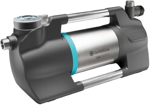 Gardena Gartenpumpe 5600 Silent : Sehr leise, innovative Bewässerungspumpe, Fördermenge 5600 l/h, 900 W Motor, 4,7 bar, wasserfest, stromsparend (9057-20)